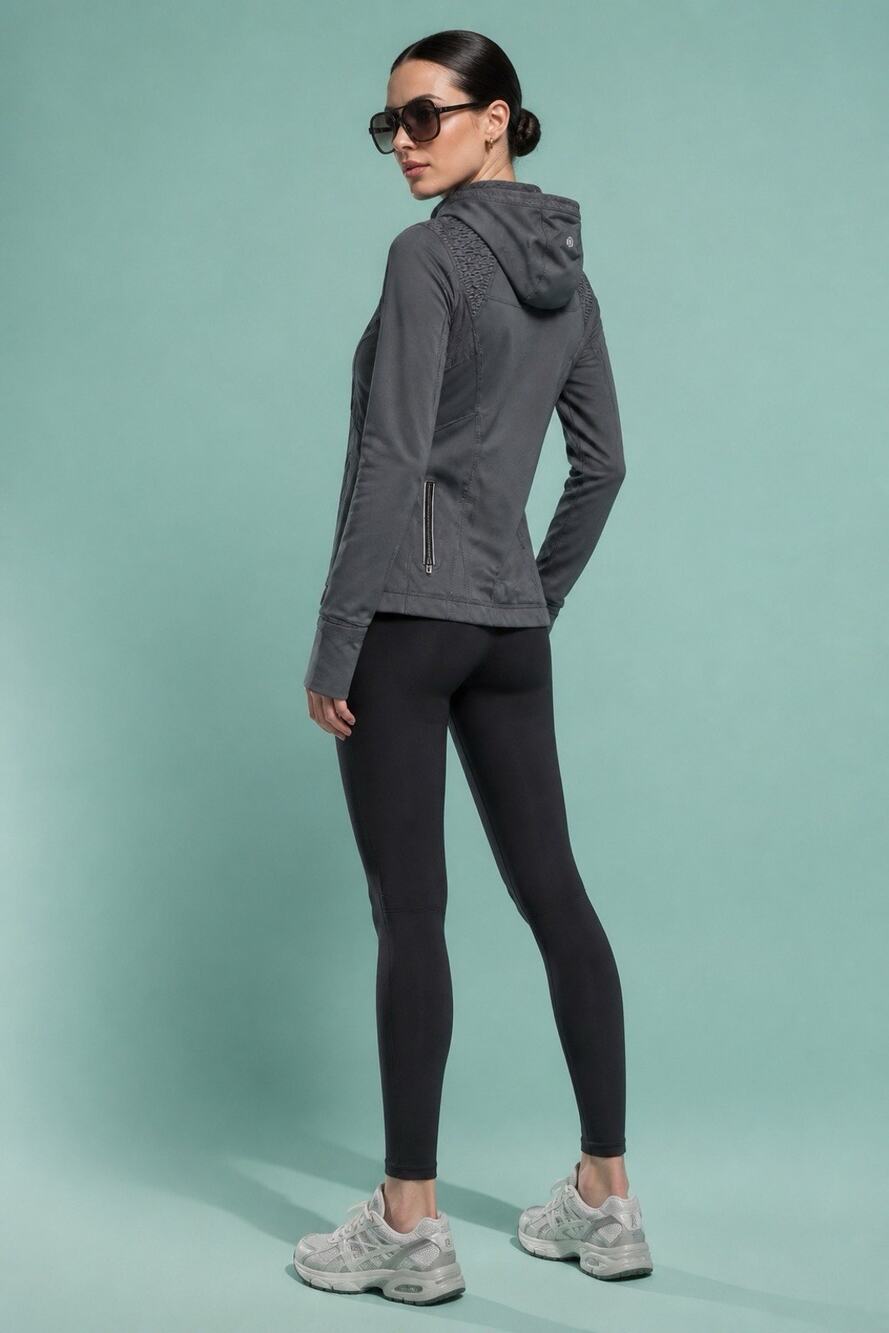 Lululemon Run: For It Pullover Ponytail Hoodie Gray Womens Size 6